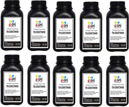 GPS Colour Your Dreams TN-2365 Toner Powder Refill For Compatible For Brother HL-L2321D, L2361DN, L2366DW, L2320d, DCP-L2541DW, L2520D, MFC-L2701D, L2701DW Pack Of 10 With Nozzle 100gm Each. Black Ink Toner Powder