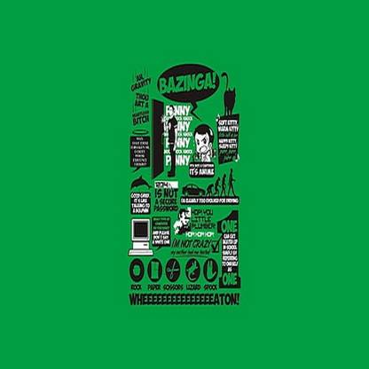 SKY DOT text quotes the big bang theory tv green background entertainment tv series hd art Non Slip Base Mousepad