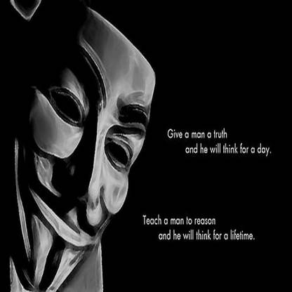 SKY DOT v for vendetta quote mask anonymous Mousepad