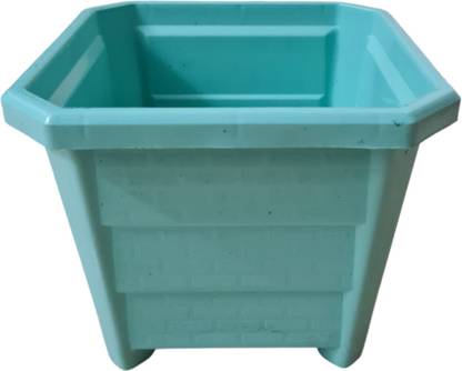 Naturally Green Square Pot Turquoise 10 inch pack of 10 Plant Container Set