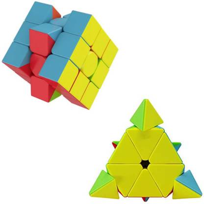 Dul Dul Cube combo of 3x3x3 high speed cube / Triangle Pyramid smooth cube