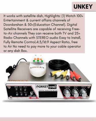 UNKEY DTH Digital Satellite Receiver Ready Set Top Box Media Streaming Device