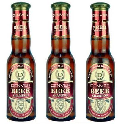 DENVER Beer Shampoo (Made From Real Beer) Pack of 3