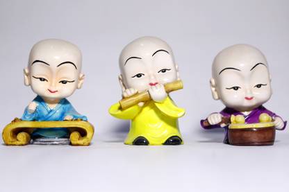Rapidflue Handcrafted Cute Monk Chinese Statue Decorative Showpiece  -  13.97 cm