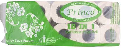 PRINCO soft Toilet Paper Roll Pack of 10 Toilet Paper Roll