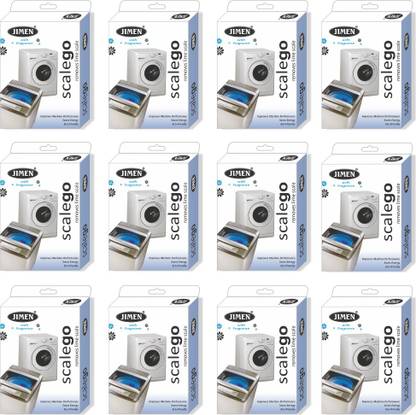 JIMEN SCALEGO Washing machine tub cleaner Suitable for all branded top load / front load machine.powder for washing machine powder and removes of bacteria, Remove scale, Sanitizes, hygienic & Remove bad smell.(pack of 12) pkt 1200 gram. Detergent Powder