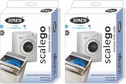 JIMEN SCALEGO Washing machine service powder for all leading brand of Fully automatic Front Load and Top Loading washing machine (pack of2) pkt 200 gram. Detergent Powder