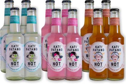 kati patang NOT drinks (Pack of 12) | Non alcoholic sparkling cocktails | All natural extracts & botanicals Glass Bottle