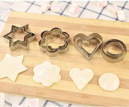 rushabh collections 4 shapes cookie cutters 12 pcs Cookie Cutter