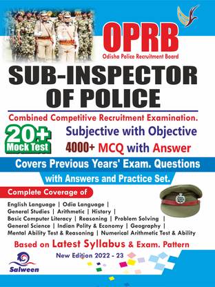 sub inspector of police exam book, odisha police exam guide, previous papers with practice sets as per new syllabus with 20 mock test