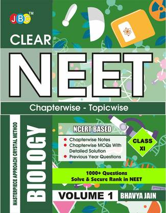 CLEAR NEET Biology Class 11, Most Comprehensive Biology Guide, 1000 Plus Important Questions, Based On Analysis Of Previously Asked 33 Years Questions, Only From NCERT, Have Concepts On The Fingertips