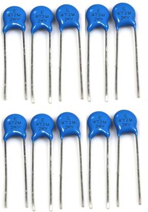 Blue Dimond 472/2KV (4700PF) DISC CAPACITOR 10PCS PACK Electrolytic Capacitor