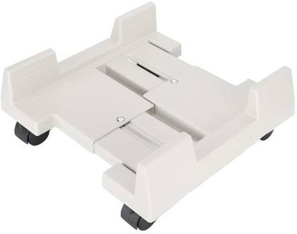 AlexVyan Generic Heavy Duty White Computer CPU Stand CPU Trolley with Wheels CPU Holder