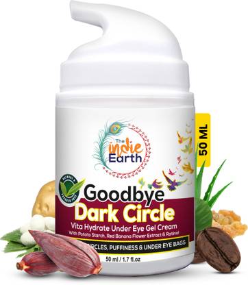 THE INDIE EARTH Good Bye Dark Circles Vita Rich Under Eye Gel Cream with Potato Starch, Red Banana Flower Extract and Retinol Best Under Eye Gel