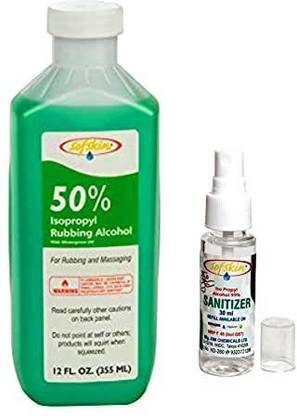 Sofskin Rubbing Alcohol USA Brand 50% Iso Propyl Alcohol with Wintergreen Oil - 355 ml Hand Sanitizer Bottle