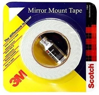 3M Mirror Mount Tape 2.4cmx5m and Adhesion Promoter 10ml - Pack of 1 5 m Mirror Mounting Tape