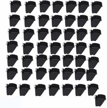HOIVA Black Vertical Wall Garden Planter for Indoor/outdoor Easy to Hang & Fill. The Best Urban Garden for Your Plants to Grow (Pack Of 45, Flower Pots) Plant Container Set (Pack of 45, Plastic) Plant Container Set