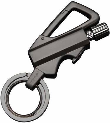 MJ Hub Multi Function Metal Matchstick Fire Starter Lighter Refillable Keychain Lighter Bottle Opener Car Key Rings Refillable Cigarette Lighter