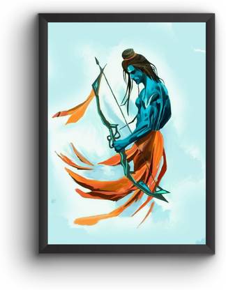Lord Ram Modern Art Paper Print