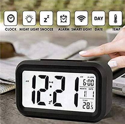 Shipra Digital Black Clock