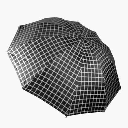 KEKEMI UMB017_03 3 Fold Check Windproof Travel Umbrella