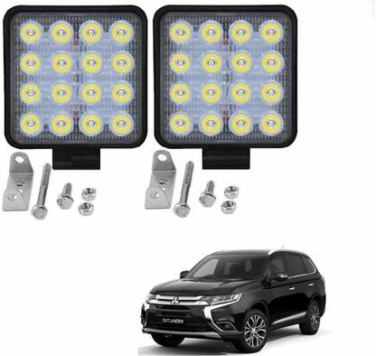 KOZDIKO Car 16 LED Light Bar 48W Square Car Light Bright Beam Fog Light White Color Set of 2 Pcs Mitsubishi Outlander Fog Lamp Car LED for Mitsubishi (12 V, 48 W)