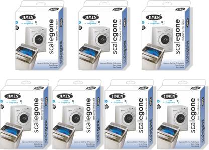 JIMEN SCALEGONE Descaler for Washing machine Suitable For All Branded Washing Machine Front Load & Top Load machine pack of 7 (700gm). Detergent Powder