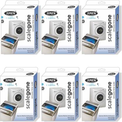 JIMEN SCALEGONE Washing machine Appliance descaler powder Suitable For All Branded Washing Machine Front Load & Top Load diswasher. pack of 6 (600 gm). Detergent Powder (le)