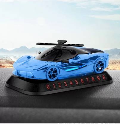 Trac Farari Car Shaped Solar Perfume Metallic Finish ( Blue ) Car Freshener Blocks Farari Car Shaped Solar Perfume Metallic Finish ( Blue ) For Car Dashboard