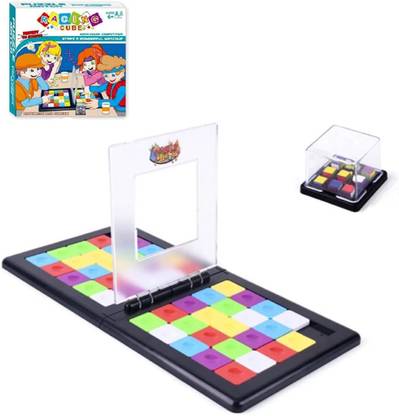 QBIC 48 Colors Racing Magic Block 3D Puzzle Game Square Race Square Board Game for Kids and Adults Educational Toy, Indoor Game, Board Game Party & Fun Board Game