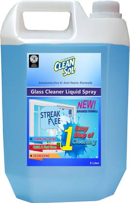 cleansol Glass Cleaner Liquid 5 Litre