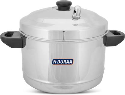 N-DURAA Stainless Steel Idly Cooker 4 Plates|Induction & Lpg Stove Compatible|Double Wall| Induction & Standard Idli Maker