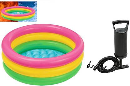 DINAARKAN 2 FEET BATH TUB CUM CIRCULAR POOL WITH AIR PUMP Inflatable Swimming Pool
