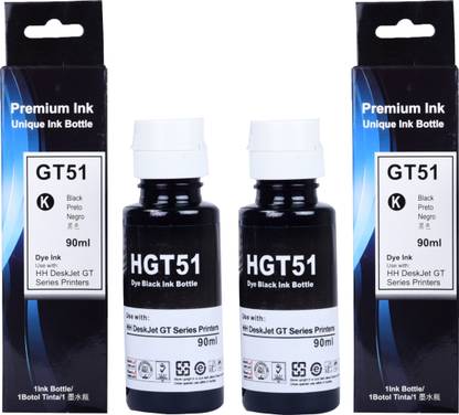 R C Print Ink compatible for HP 310 315 319 410 415 419 5810 5820 5821 Black - Twin Pack Ink Bottle