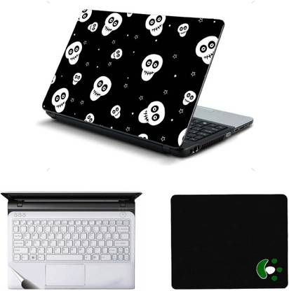 Mitram 3in1 Laptop Accessories Combo 15.6 Inch Danger laptop Skins Stickers, Mouse Pad and Palmrest Skin for HP-DELL-Lenovo-Asus-Acer Laptops || Notebooks Combo Set