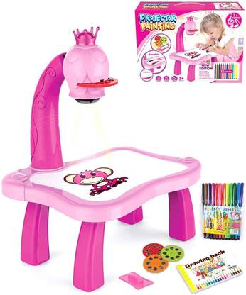 Hunk shopper's Drawing Projector Table for Kids, Trace and Draw Projector Toy with Light & Music, Child Smart Projector Sketcher Desk, Learning Projection Painting Machine for Boy Girl 2-9 Years Old