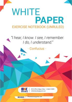 White Paper Soft Cover Exercise Notebook (Unruled) Register Spiral Binding - 400 Pages - Pack Of 2