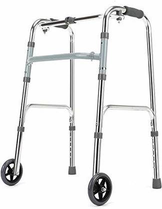 veayva folding alluminium walker height adjustable with wheels Walking Stick