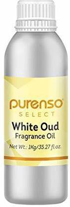 PURENSO Select Fragrance Oil - White Oud, 1Kg for Soap Making, Diffusers, Lotions, Slime, DIY