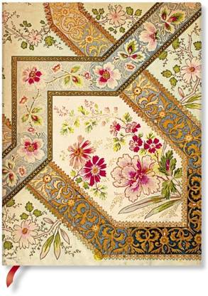 Carnet souple PAPERBLANKS Ligné - Ultra 180×230mm - Flexis série Filigrane Floral Ivoire - 176 pages [Hardcover] Hartley & Marks