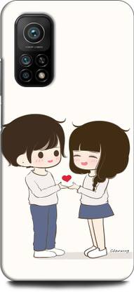 Wall Art Back Cover for Mi 10T SWEET HUG, LOVE, GIRL AND BOY, BLUE, COUPLES, TOGETHER