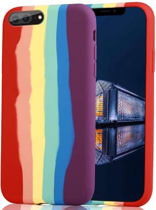 Sunny Fashion Back Cover for iPhone 6 Rainbow Slim Silicone Soft Case Back Cover - Red