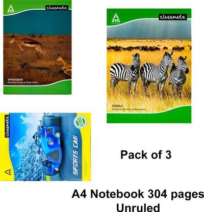 Classmate NOTEBOOK A4 Notebook UNRULLED 304 Pages