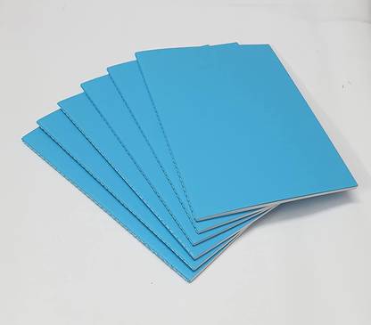 INNAXA Color A5 Size, Soft Cover, Plain Kraft Notebooks Pack of 6, 64-Pages Per Notebook, School, Office, Travelling Notebook A5 Notebook Blank 64 Pages