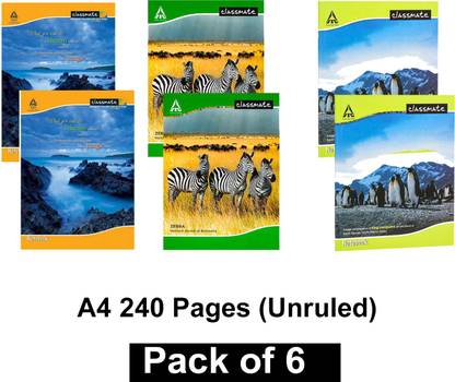 Classmate na A4 Notebook UNRULED 240 Pages