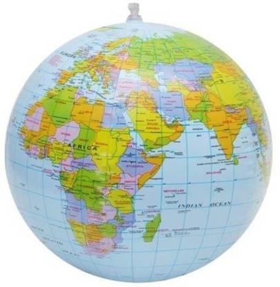 eassycart INFLATABLE GLOBE WORLD EARTH OCEAN MAP BALL GEOGRAPHY LEARNING KIDS EDUCATIONAL BEACH BALL , SIZE: 30CM INFLATABLE world World Globe