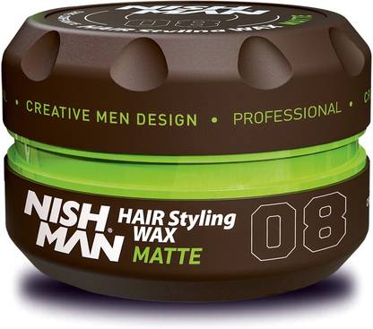 Nishman Hair Styling Wax - Matte | Strong Hold | Non - Sticky | Water Soluble Hair Wax