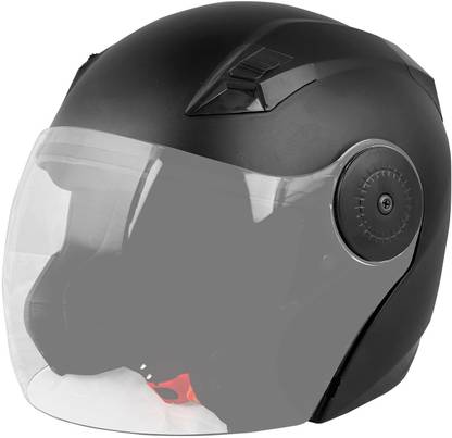 O2 PROX Open Face Helmet with Clear Scratch Resistant Visor & Adjustable Strap Motorbike Helmet