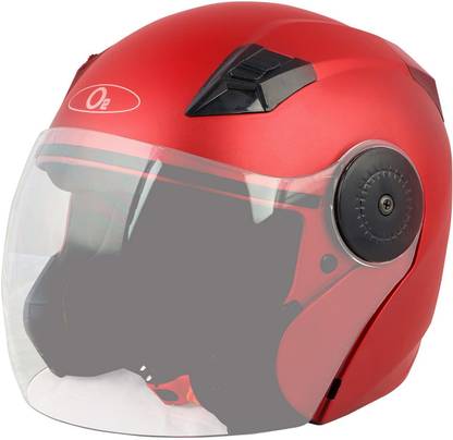 O2 PROX Open Face Helmet with Clear Scratch Resistant Visor & Adjustable Strap Motorbike Helmet