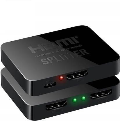 microware  TV-out Cable HDMI Splitter 1 in 2 Out, links HDMI Splitter 1 to 2 Amplifier for Full HD 1080P/ 3D/ 4K Come with High Speed HDMI Cable,USB Cord(1 Source onto 2 Displays)